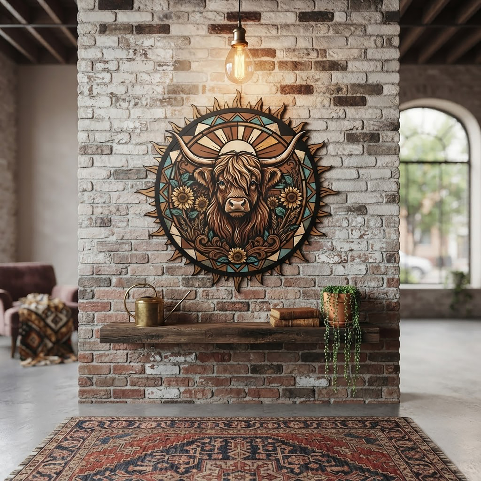 Highland Cow Metal Wall Art - product view 3