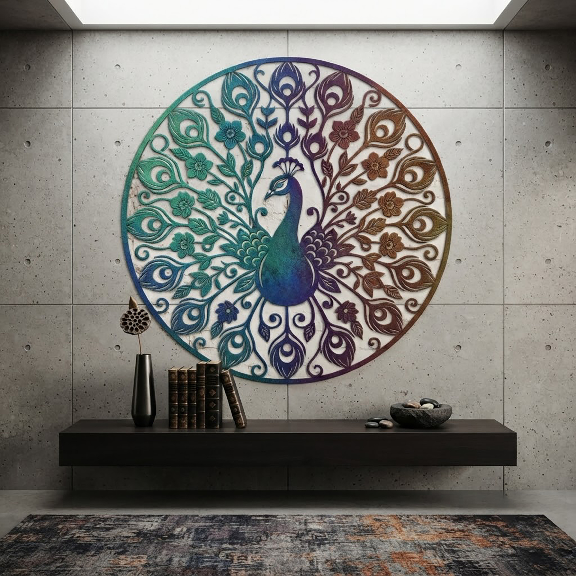 Peacock Metal Wall Art - product view 3