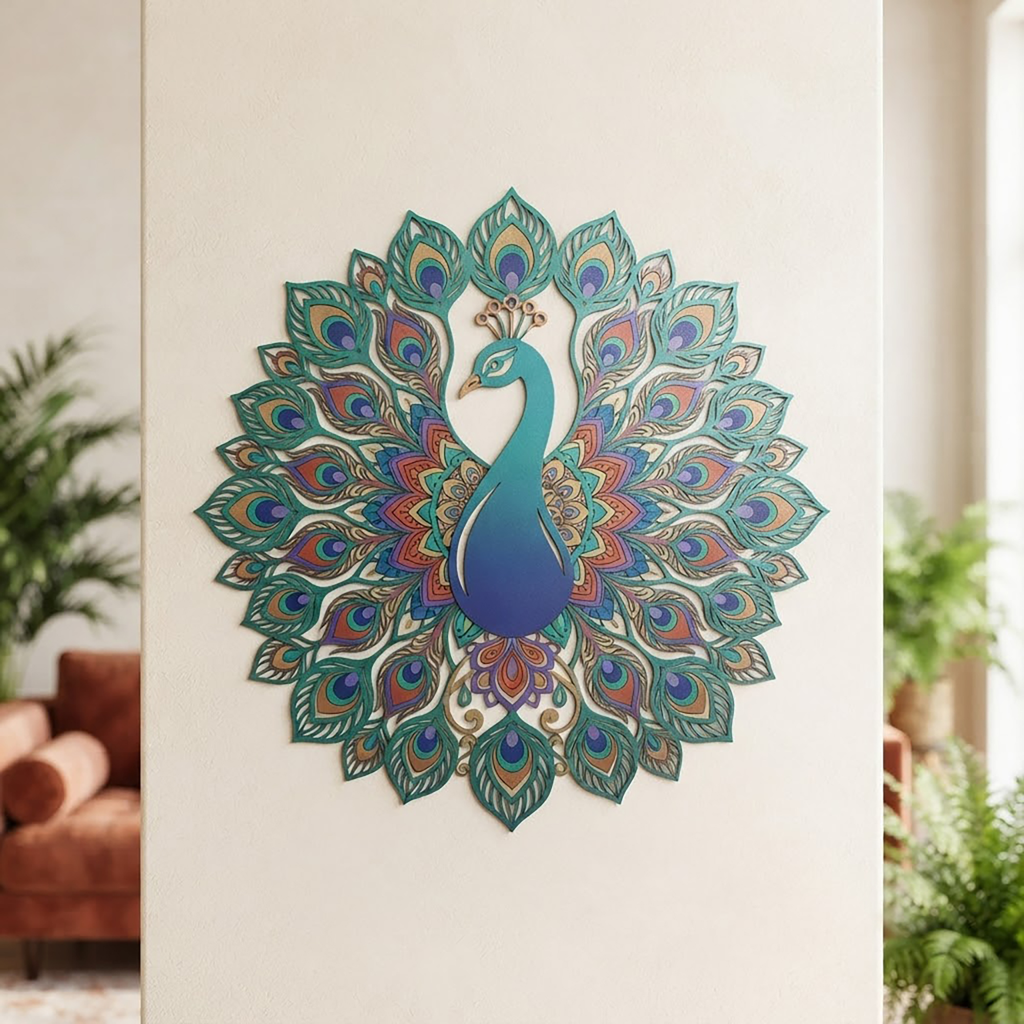 Peacock Metal Wall Art