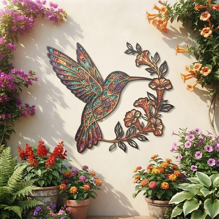 Hummingbird Metal Wall Art
