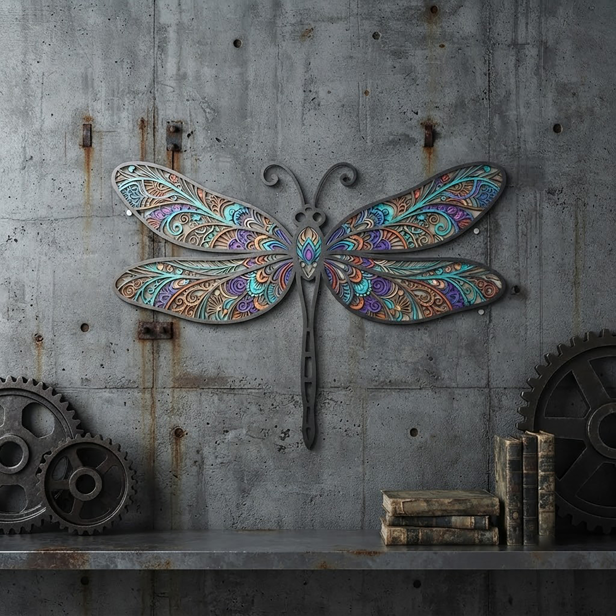 Dragonfly Metal Wall Art - product view 2