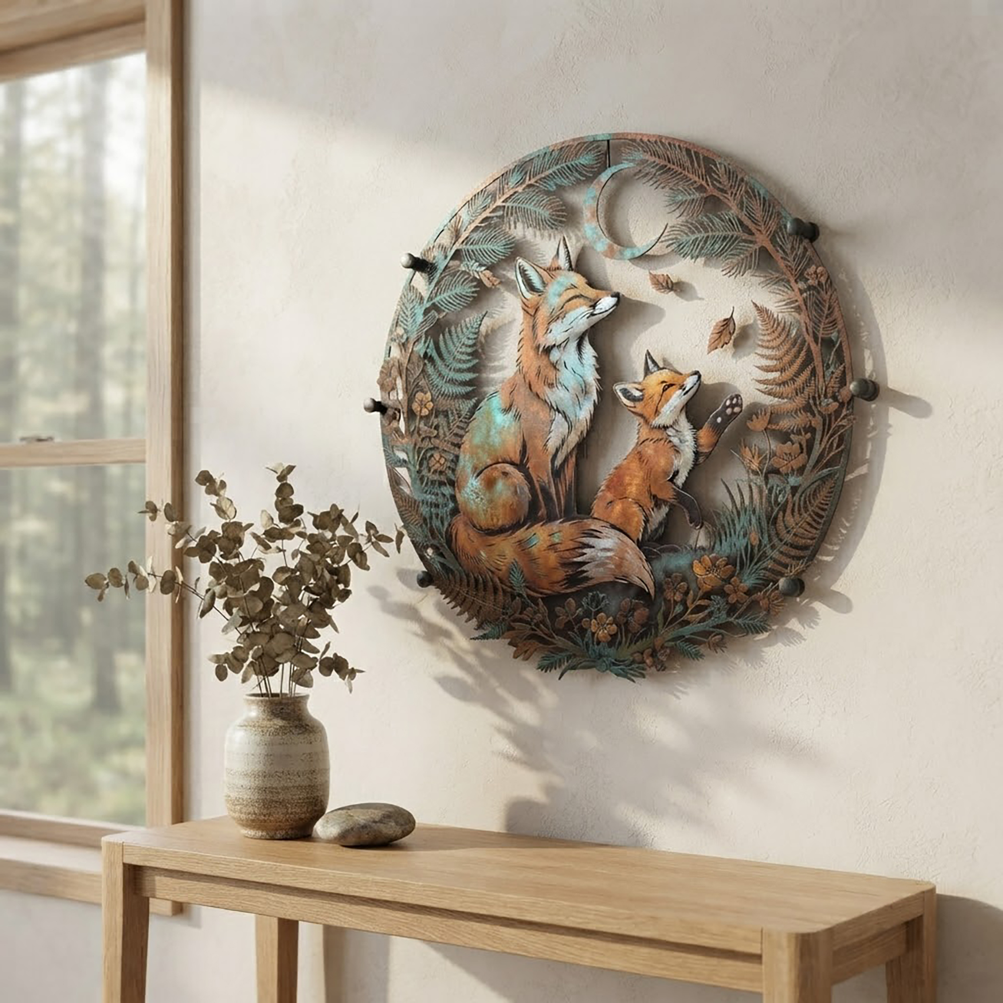 Fox Family Metal Wall Art - product view 3