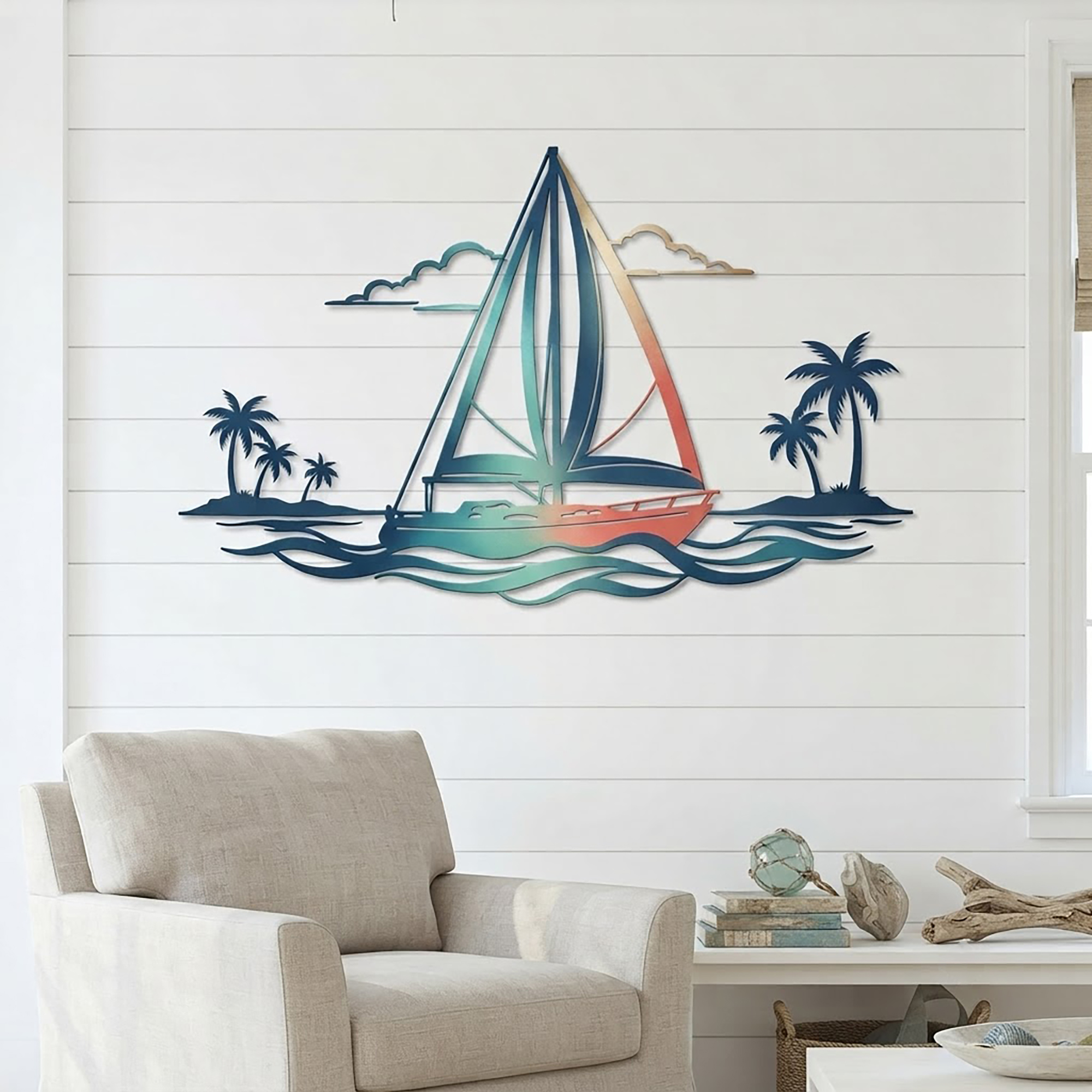 Sailboat Metal Wall Art