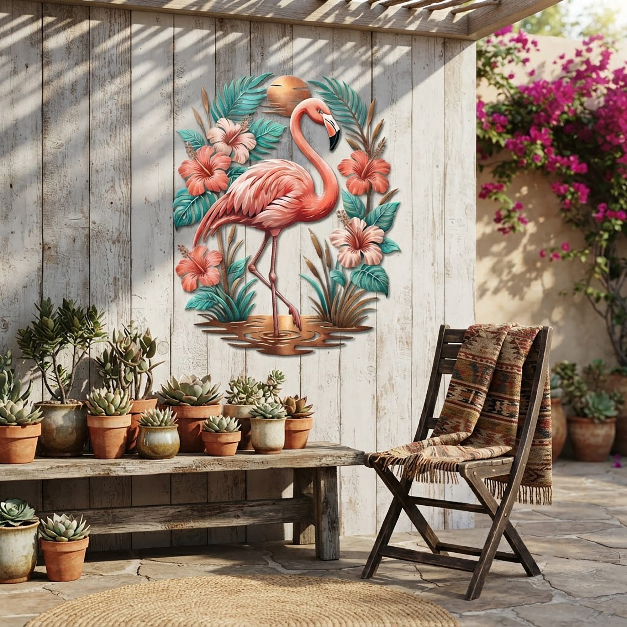 Flamingo Metal Wall Art - product view 3
