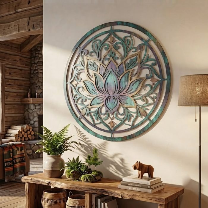 Lotus Flower Metal Wall Art