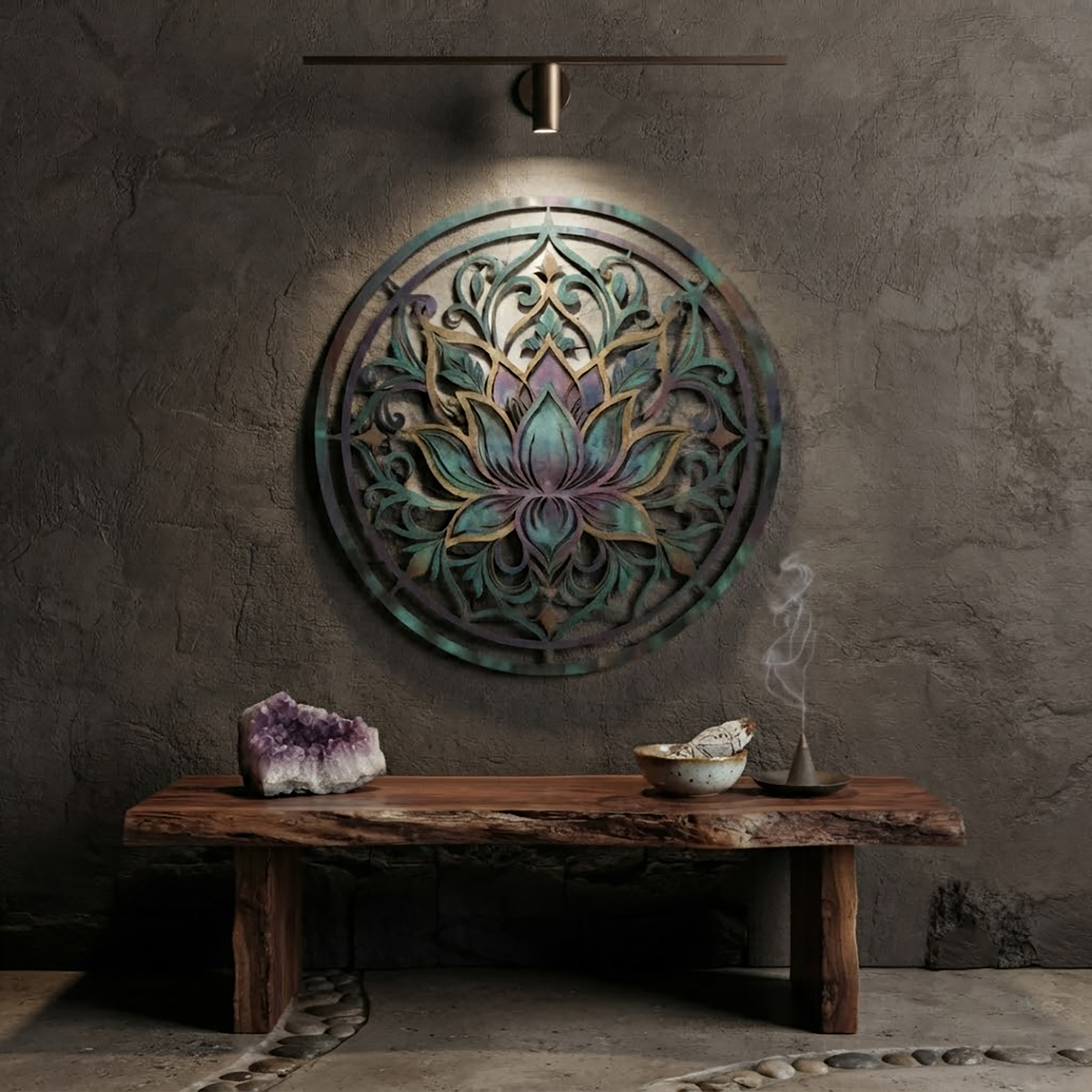 Lotus Flower Metal Wall Art - product view 3