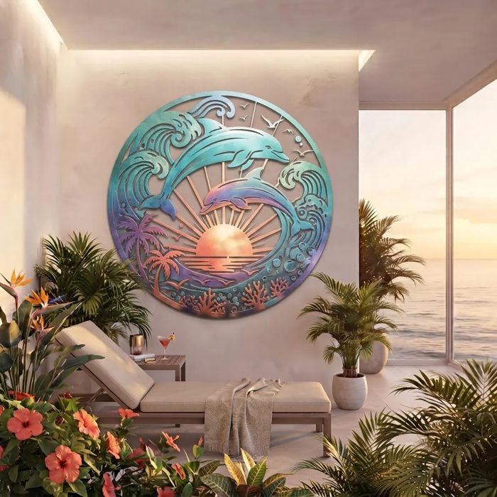Dolphin Metal Wall Art