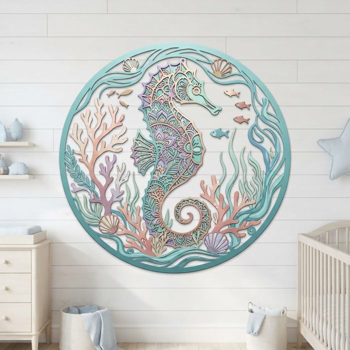Seahorse Metal Wall Art