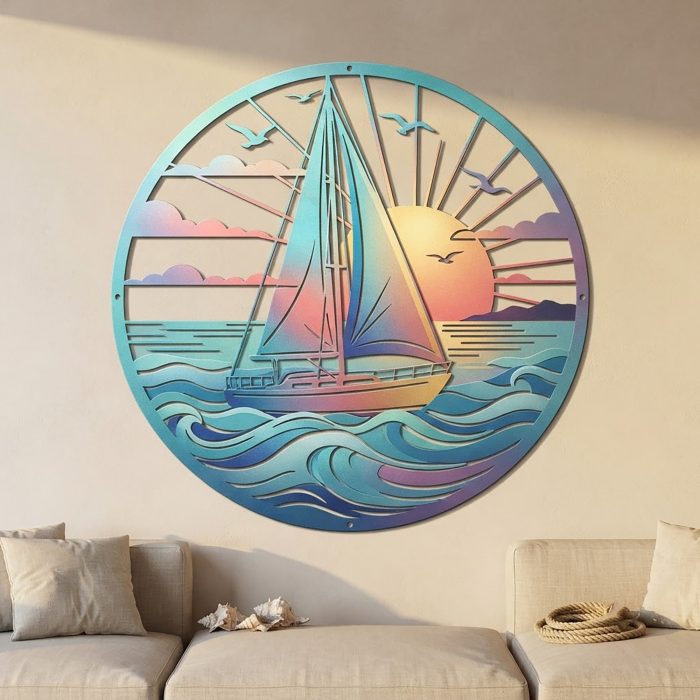Sailboat Metal Wall Art