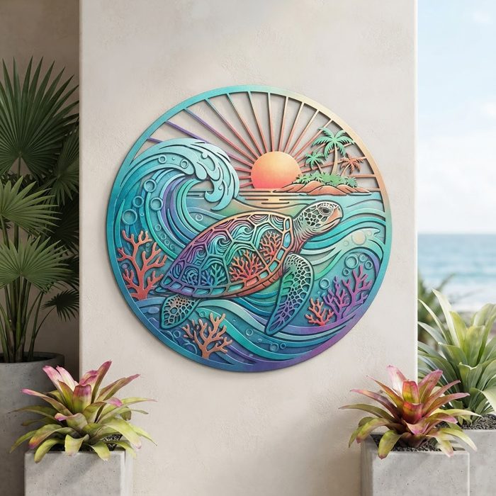 Sea Turtle Metal Wall Art