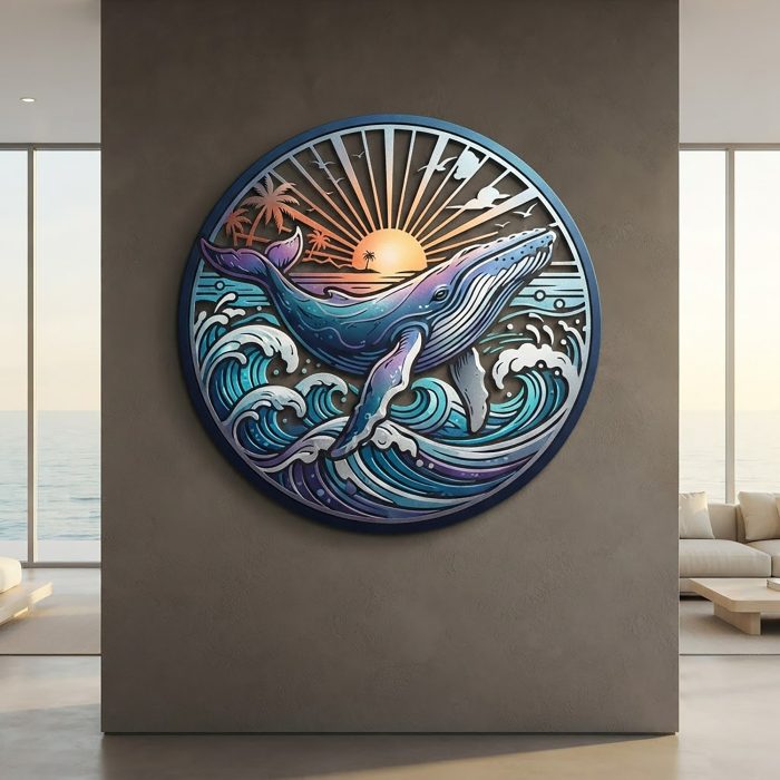Humpback Whale Metal Wall Art