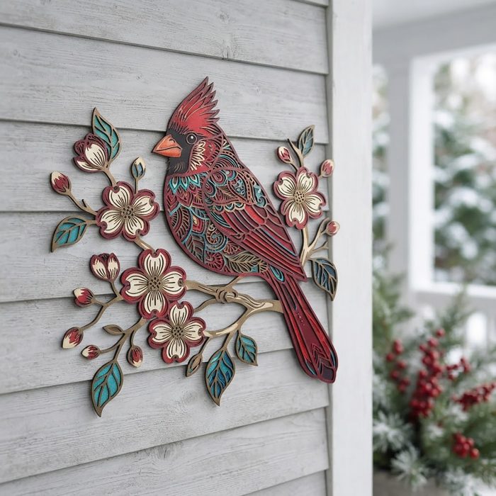 Cardinal Metal Wall Art