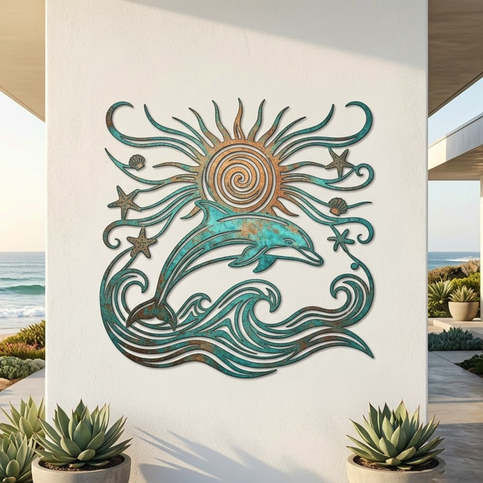 Dolphin Metal Wall Art