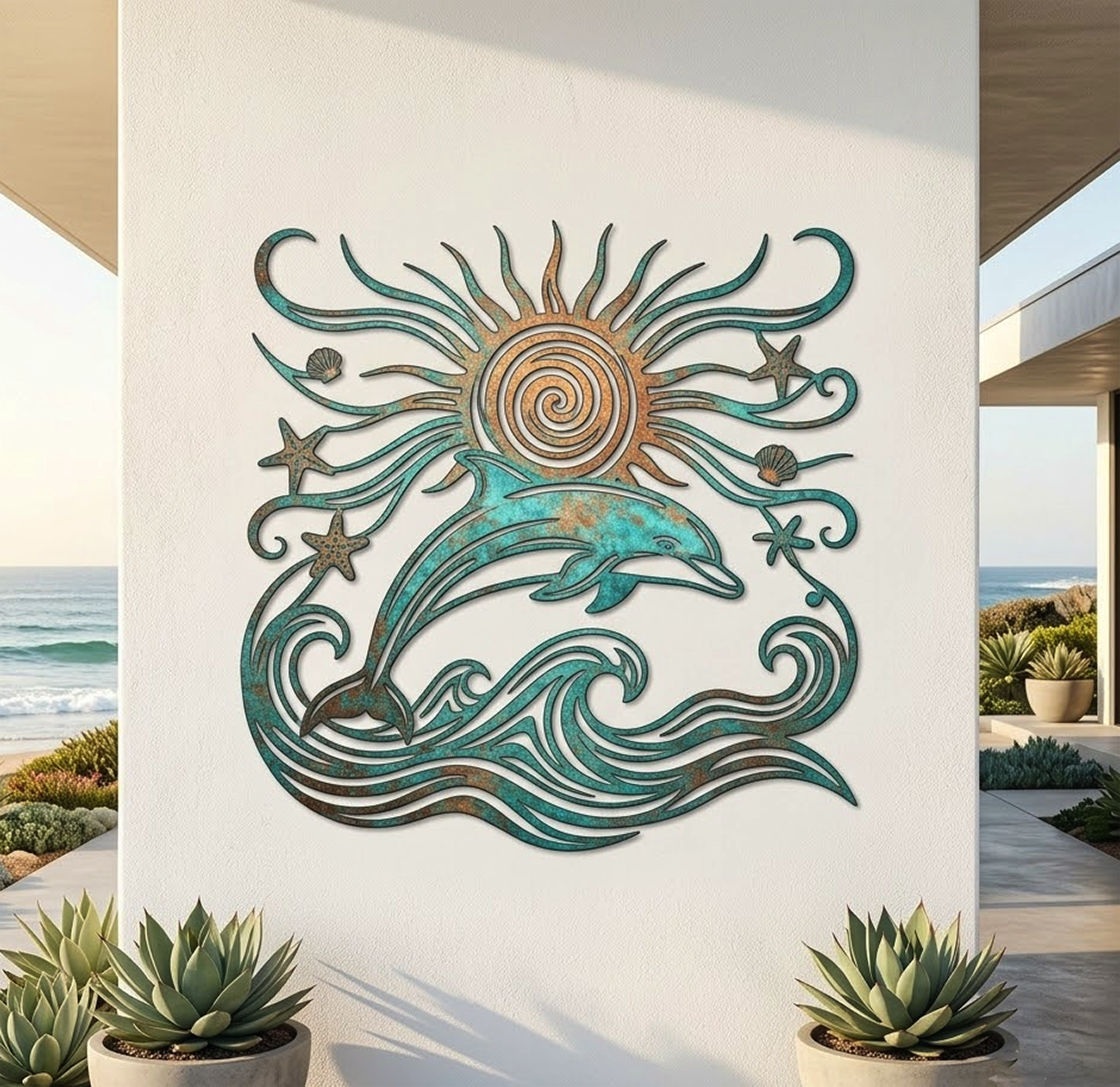 Dolphin Metal Wall Art