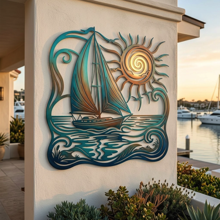 Sailboat Metal Wall Art