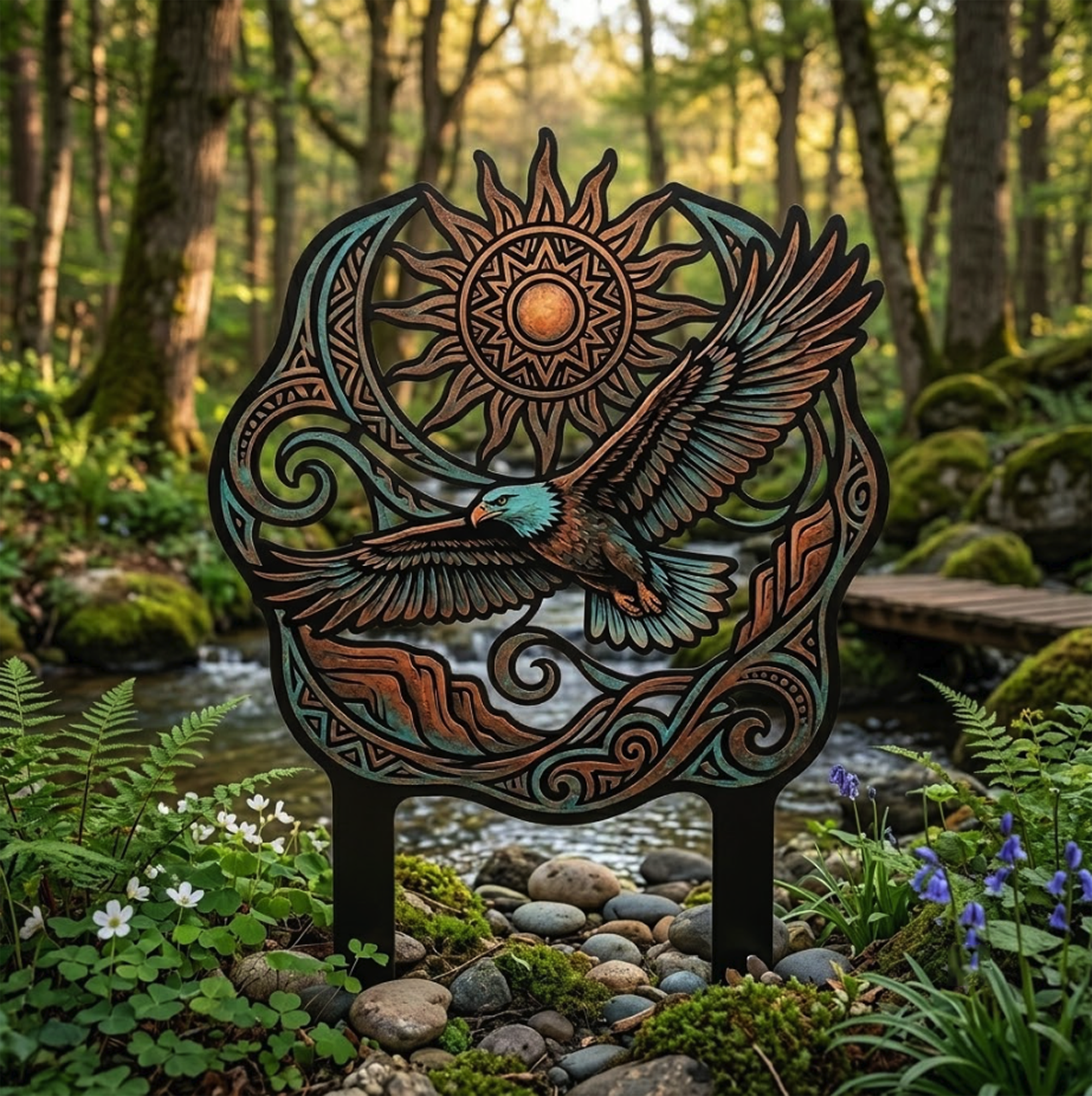 Southwestern Eagle Garden Stake - product view 3