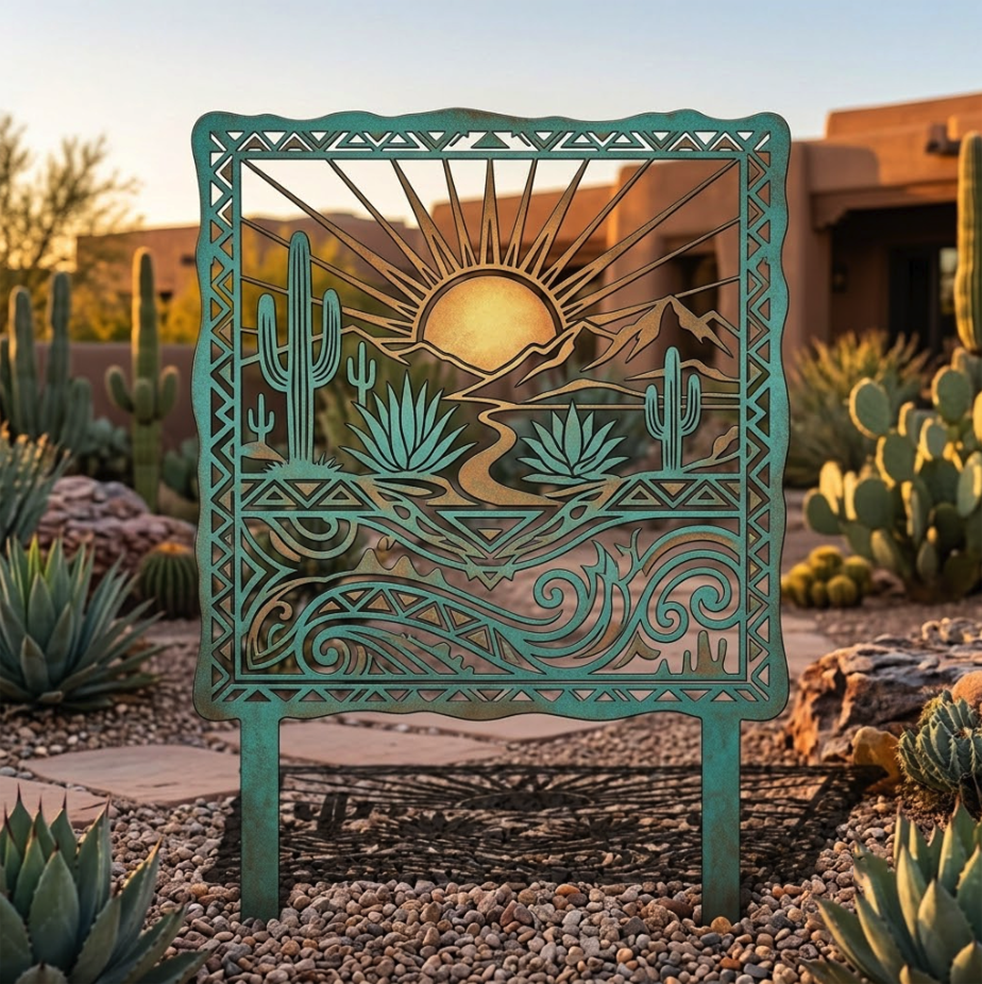 Southwestern Desert Garden Stake