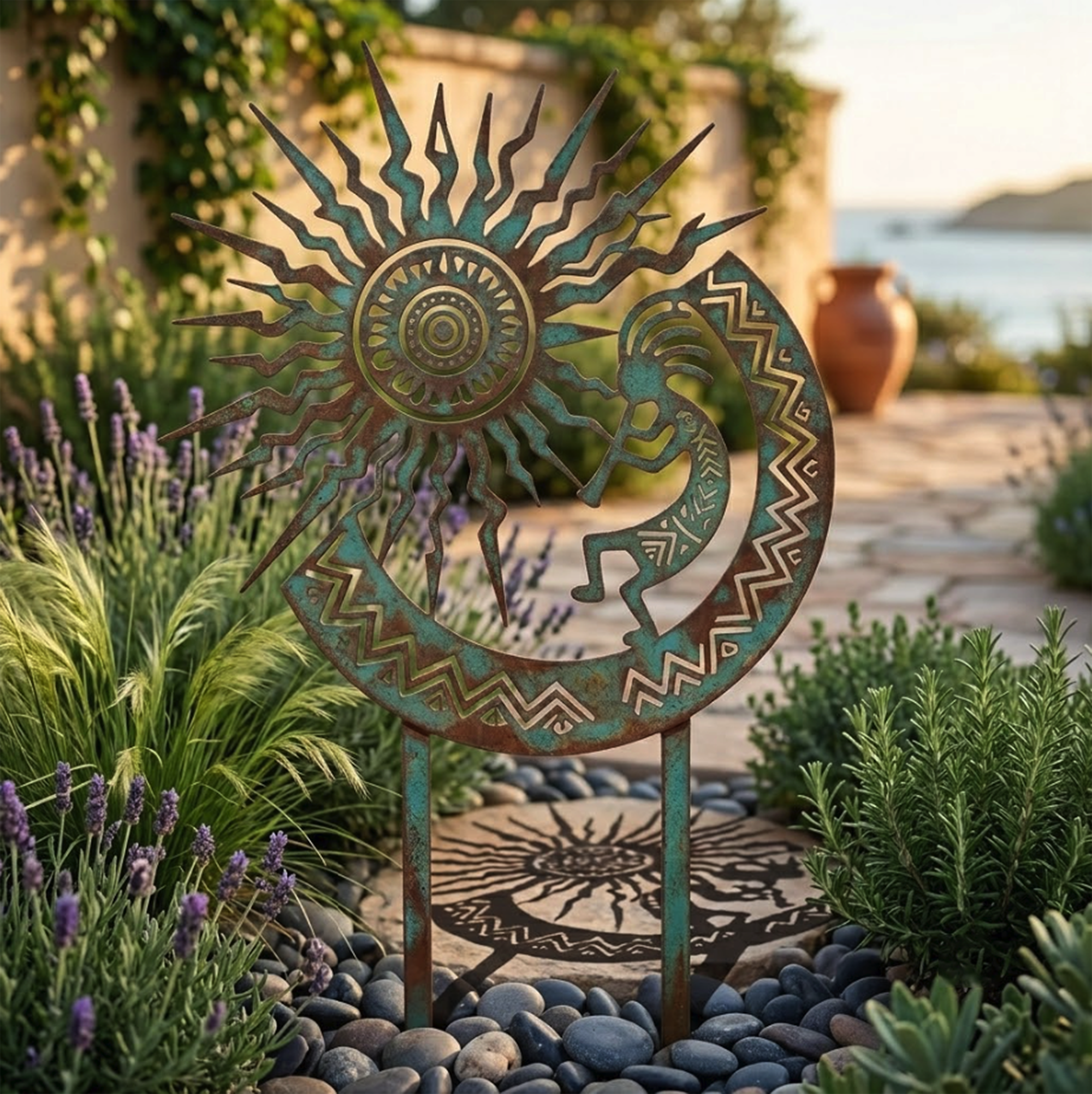 Southwestern Kokopelli Garden Stake - product view 3