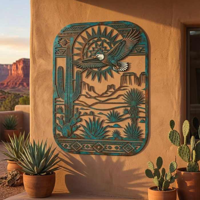 Southwestern Eagle Metal Wall Art
