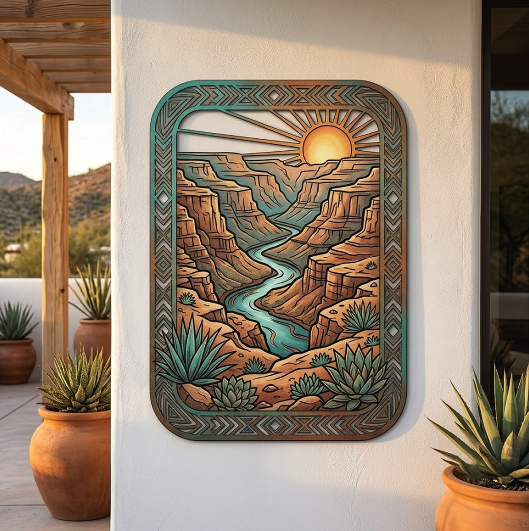 Southwestern Canyon Metal Wall Art