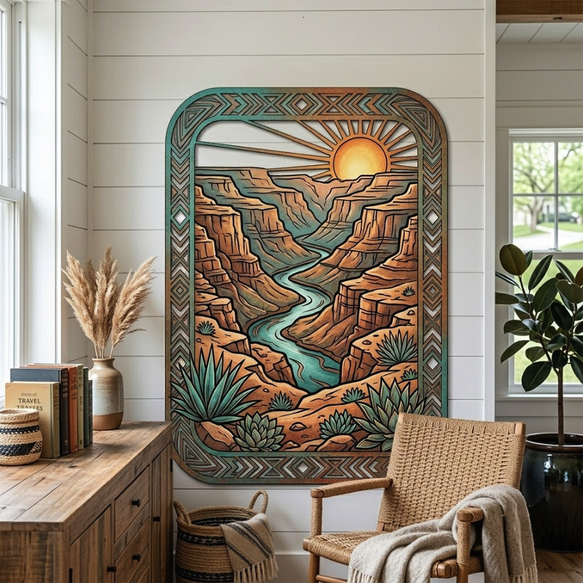 Southwestern Canyon Metal Wall Art - product view 2