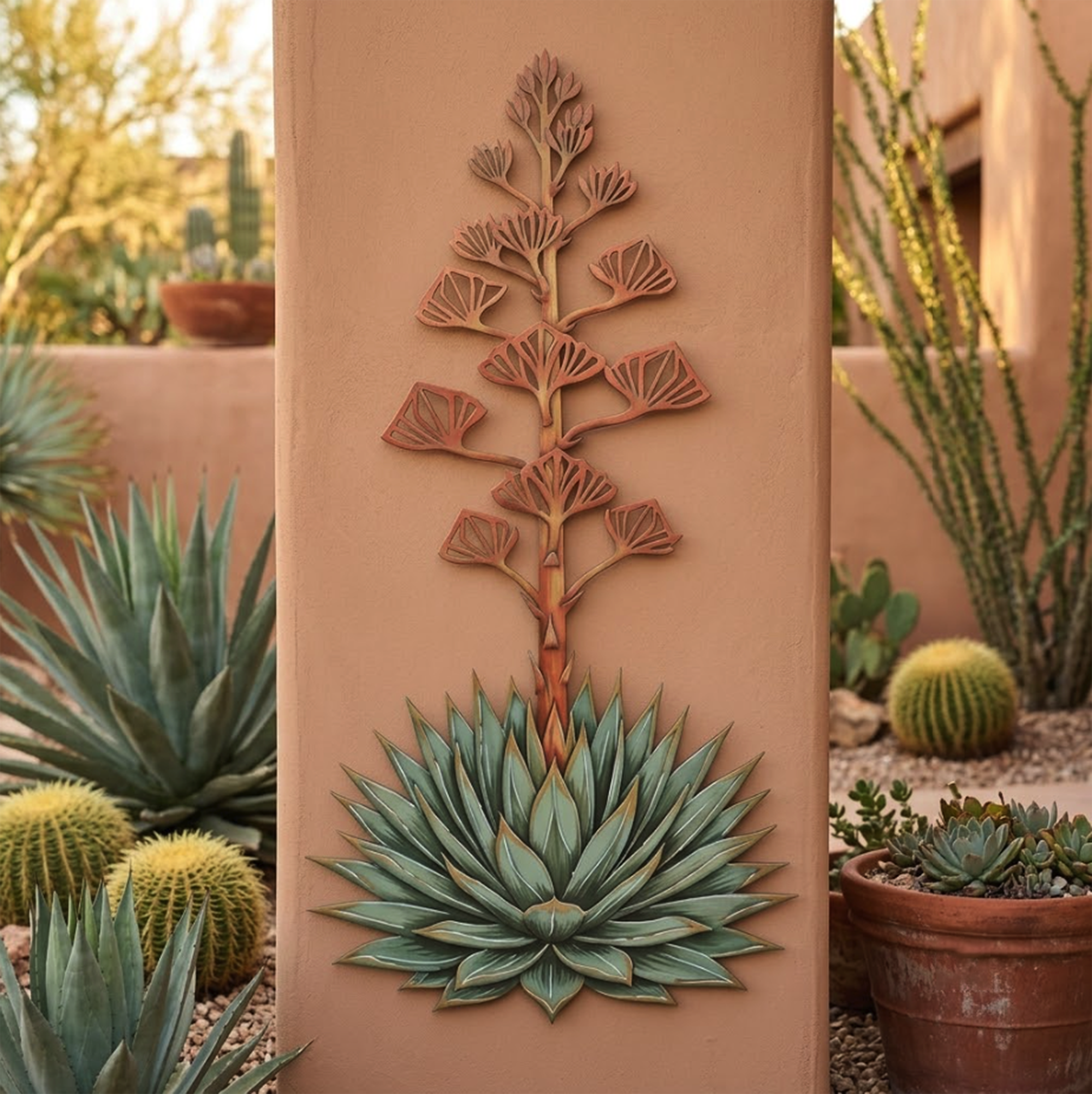 Southwestern Agave Metal Wall Art