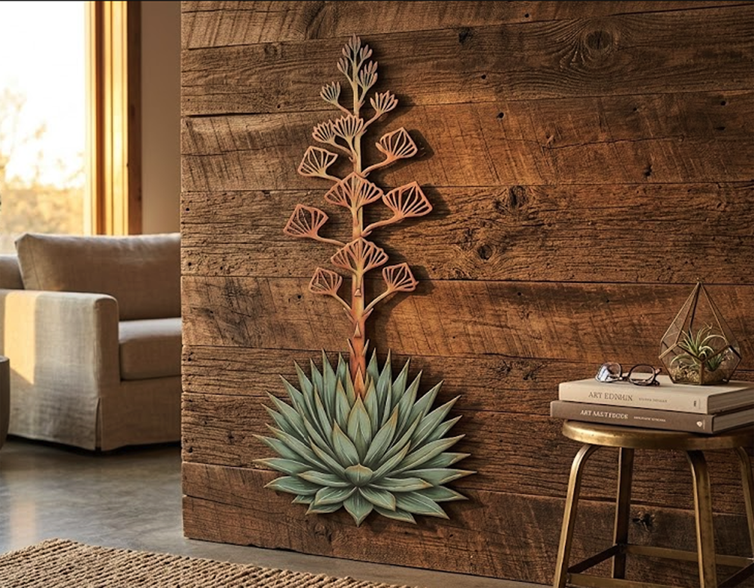 Southwestern Agave Metal Wall Art - product view 3