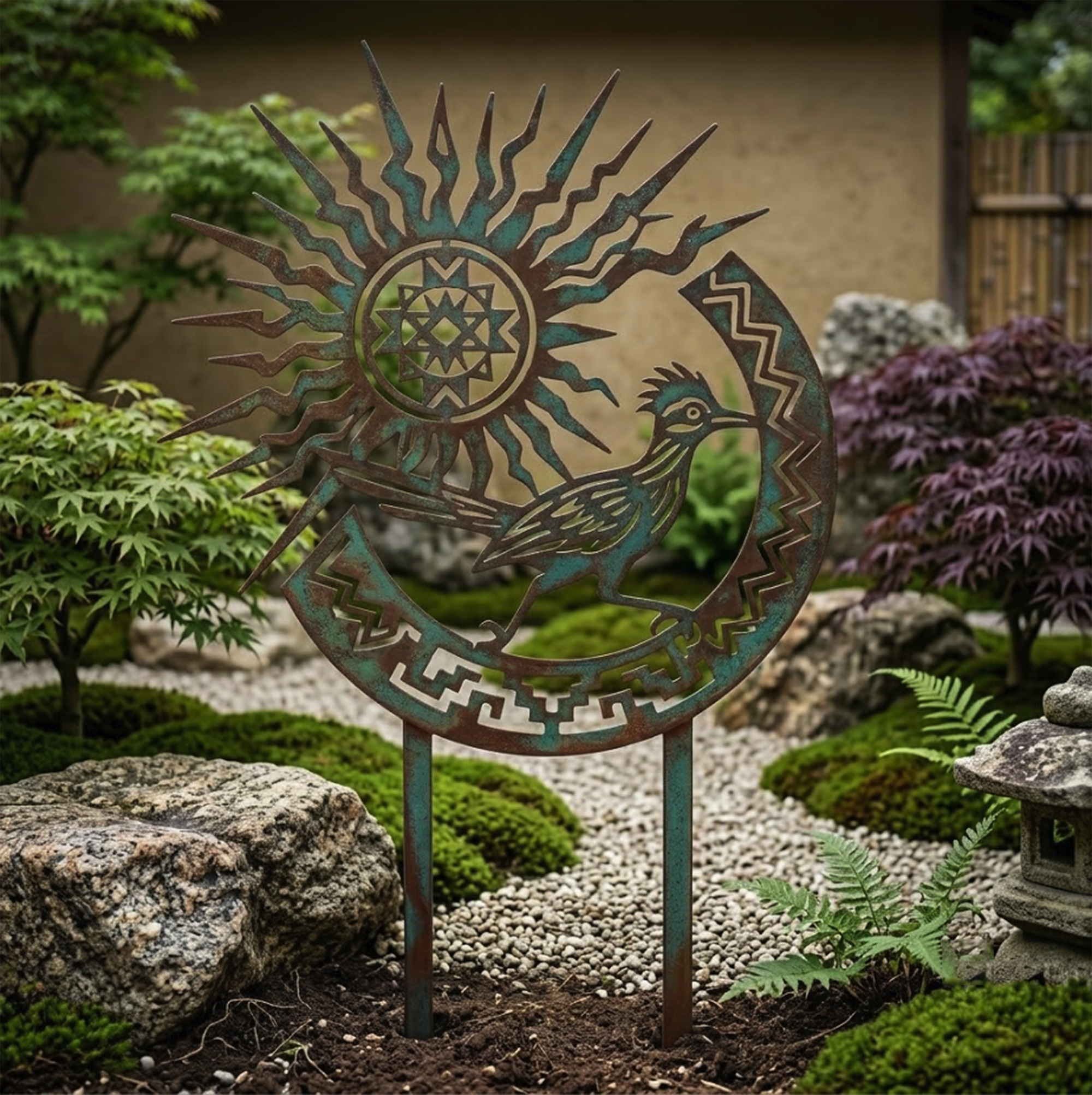 Southwestern Roadrunner Garden Stake - product view 2