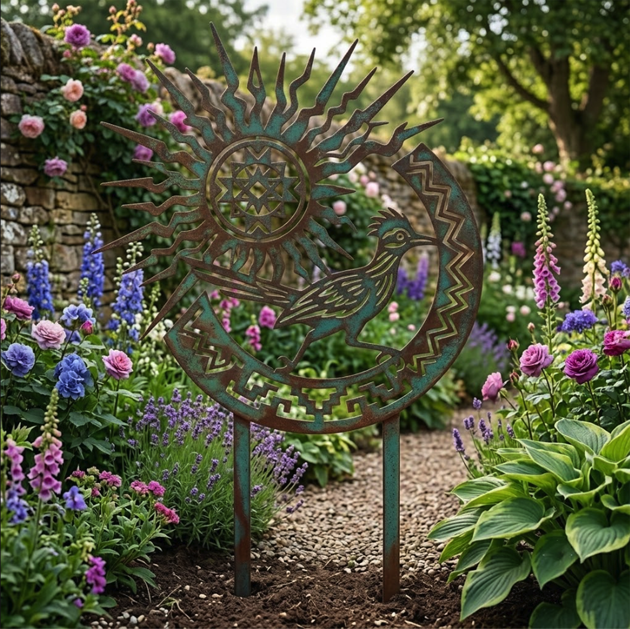 Southwestern Roadrunner Garden Stake - product view 3