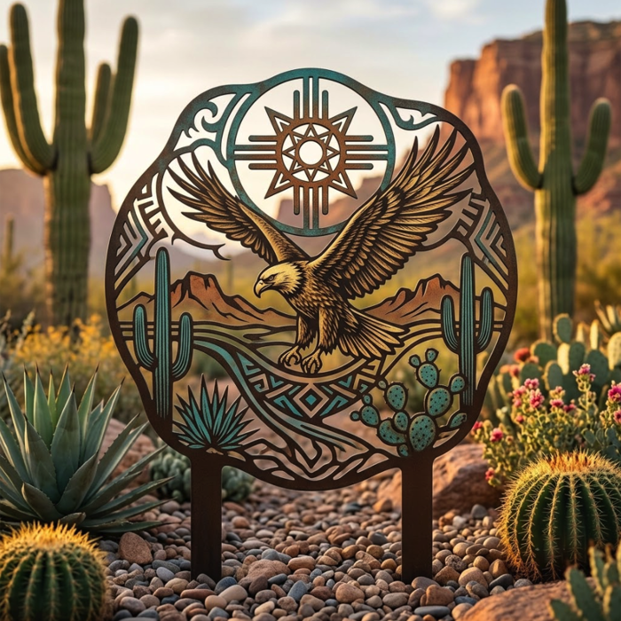 Southwestern Eagle Garden Stake
