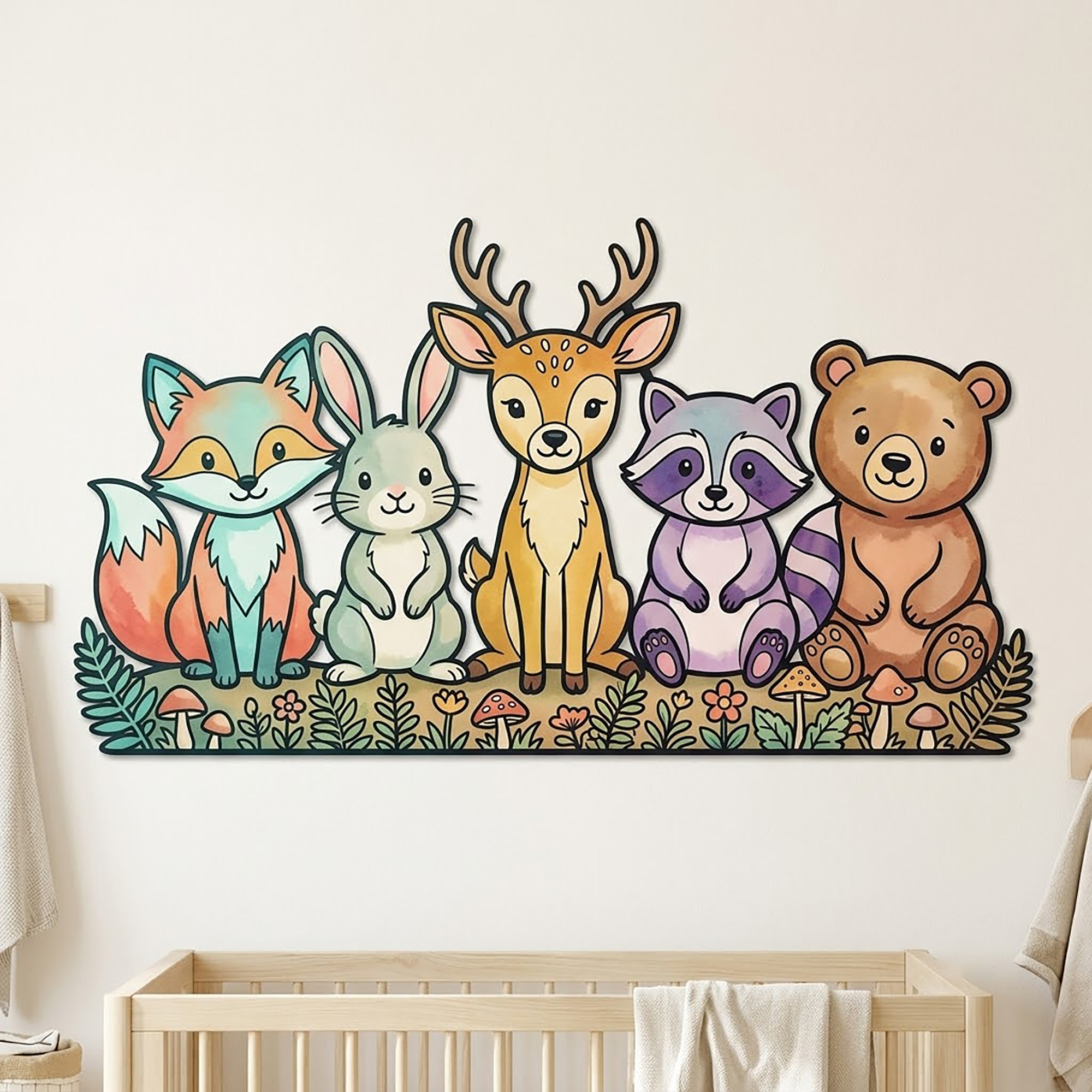Woodland Animals Metal Wall Art