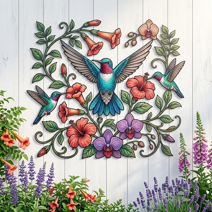 Hummingbird Metal Wall Art