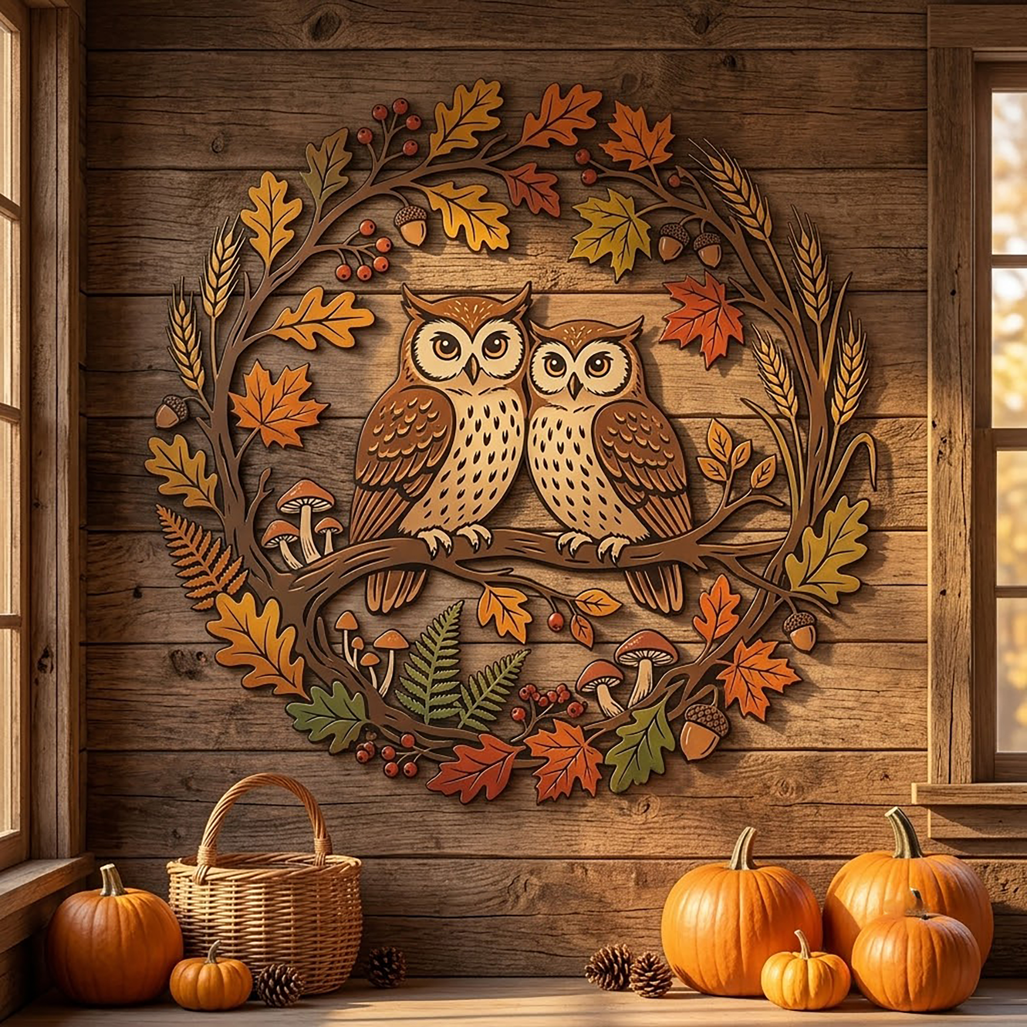 Owl Metal Wall Art - product view 2