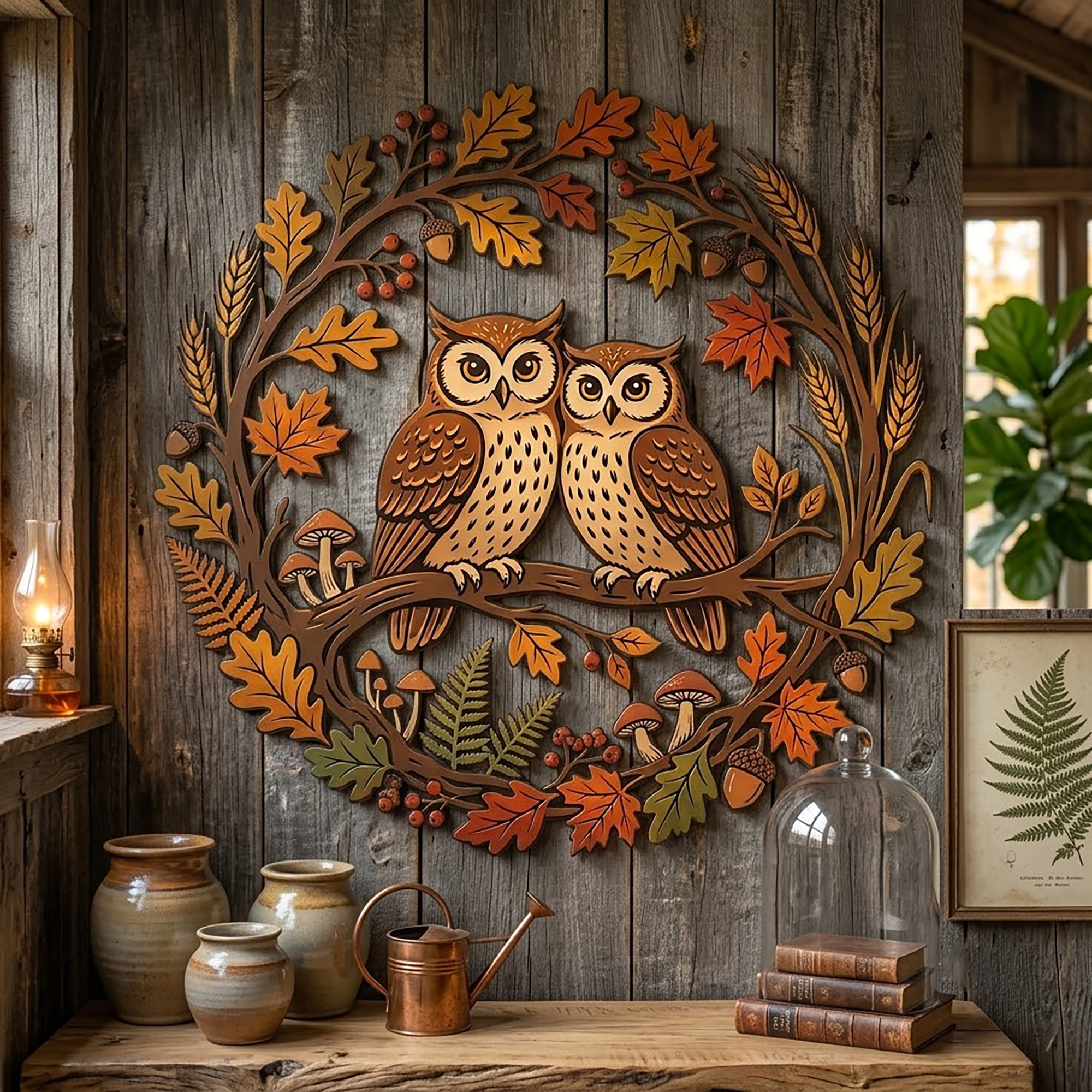 Owl Metal Wall Art - product view 3