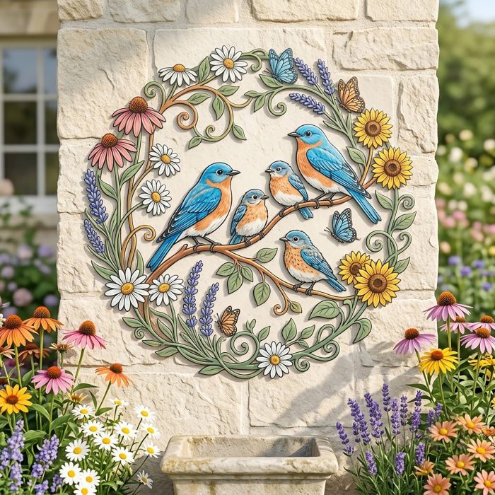 Bluebird Metal Wall Art