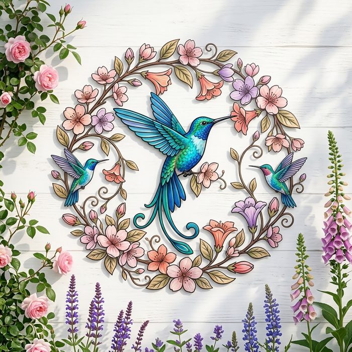 Hummingbird Metal Wall Art