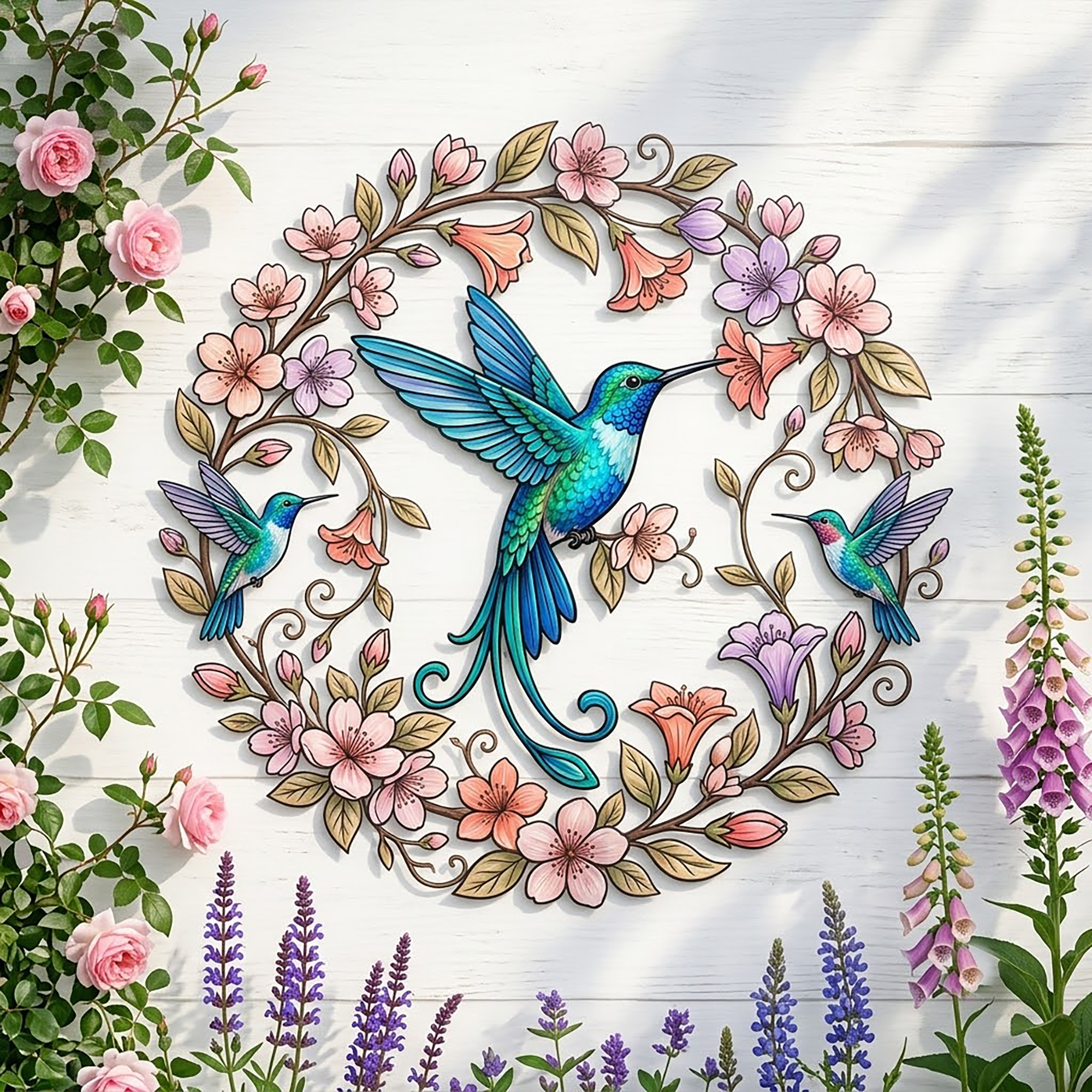 Hummingbird Metal Wall Art