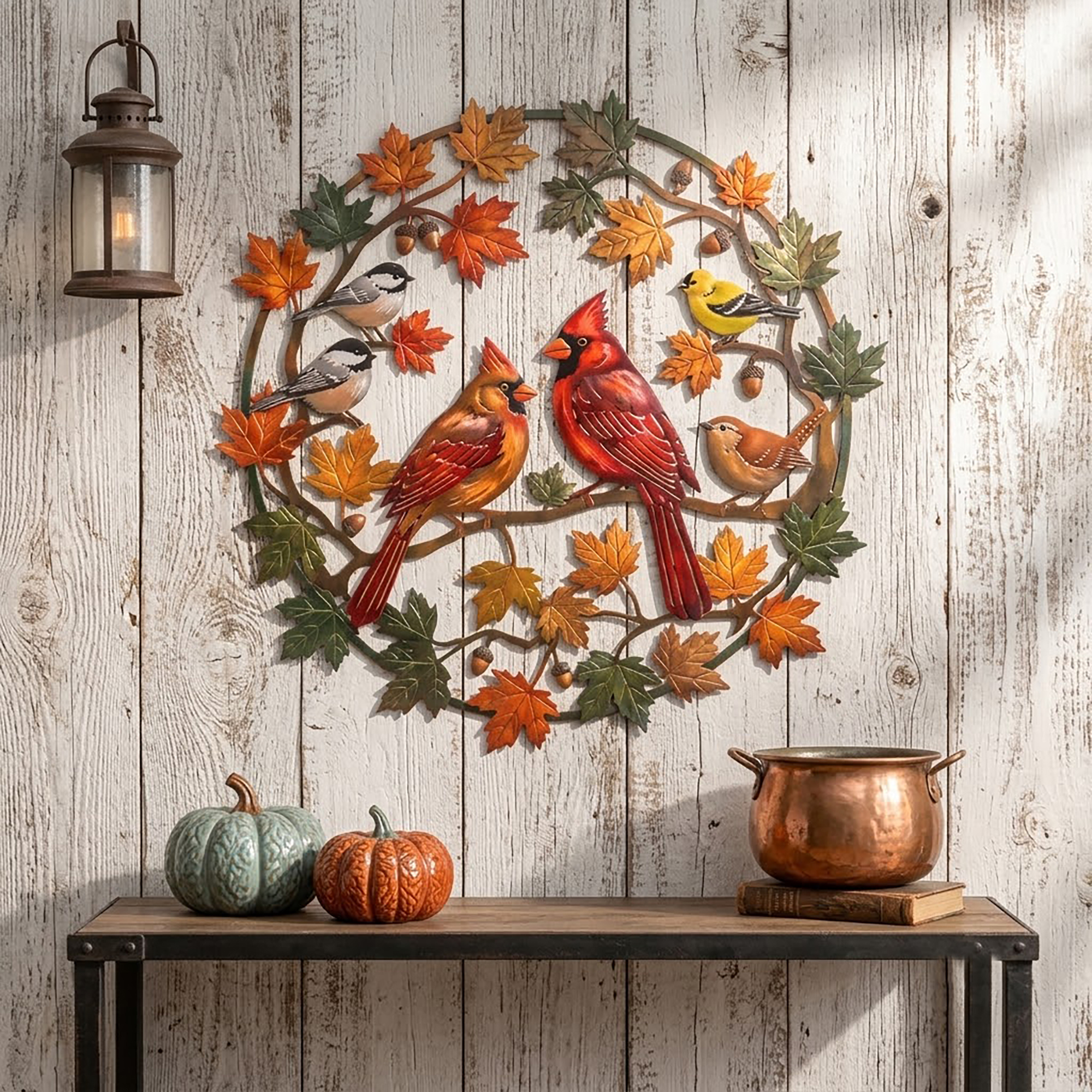 Cardinal Fall Metal Wall Art - product view 2