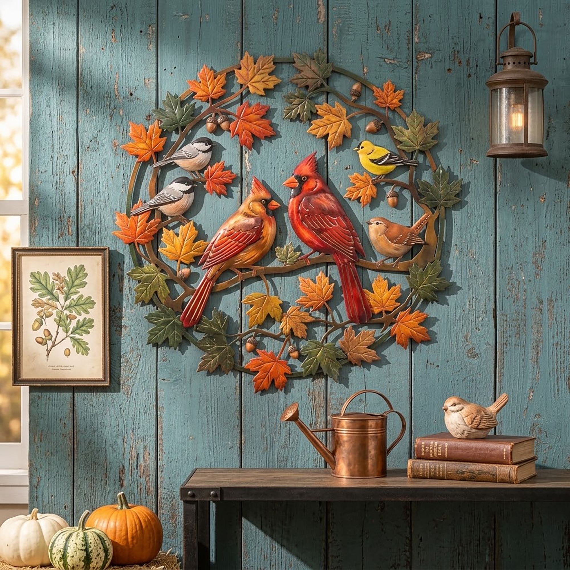 Cardinal Fall Metal Wall Art - product view 3