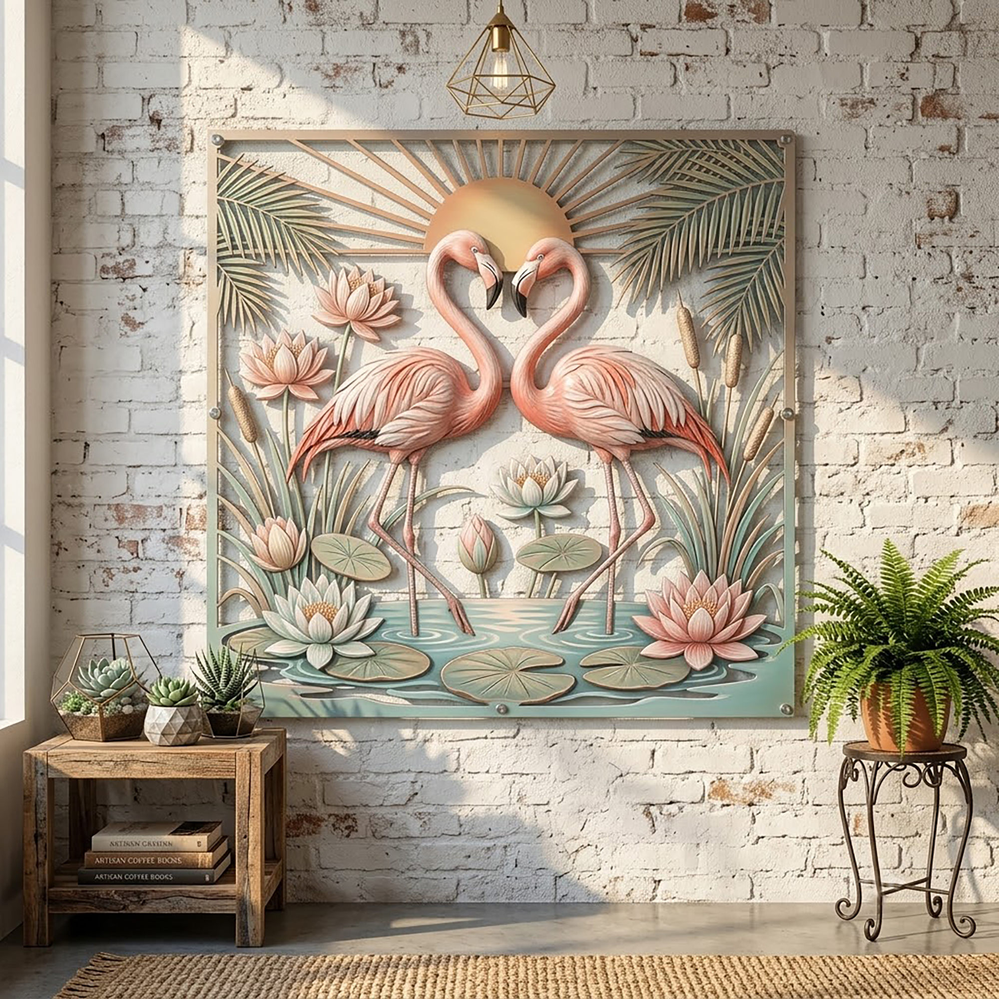 Flamingo Metal Wall Art - product view 2