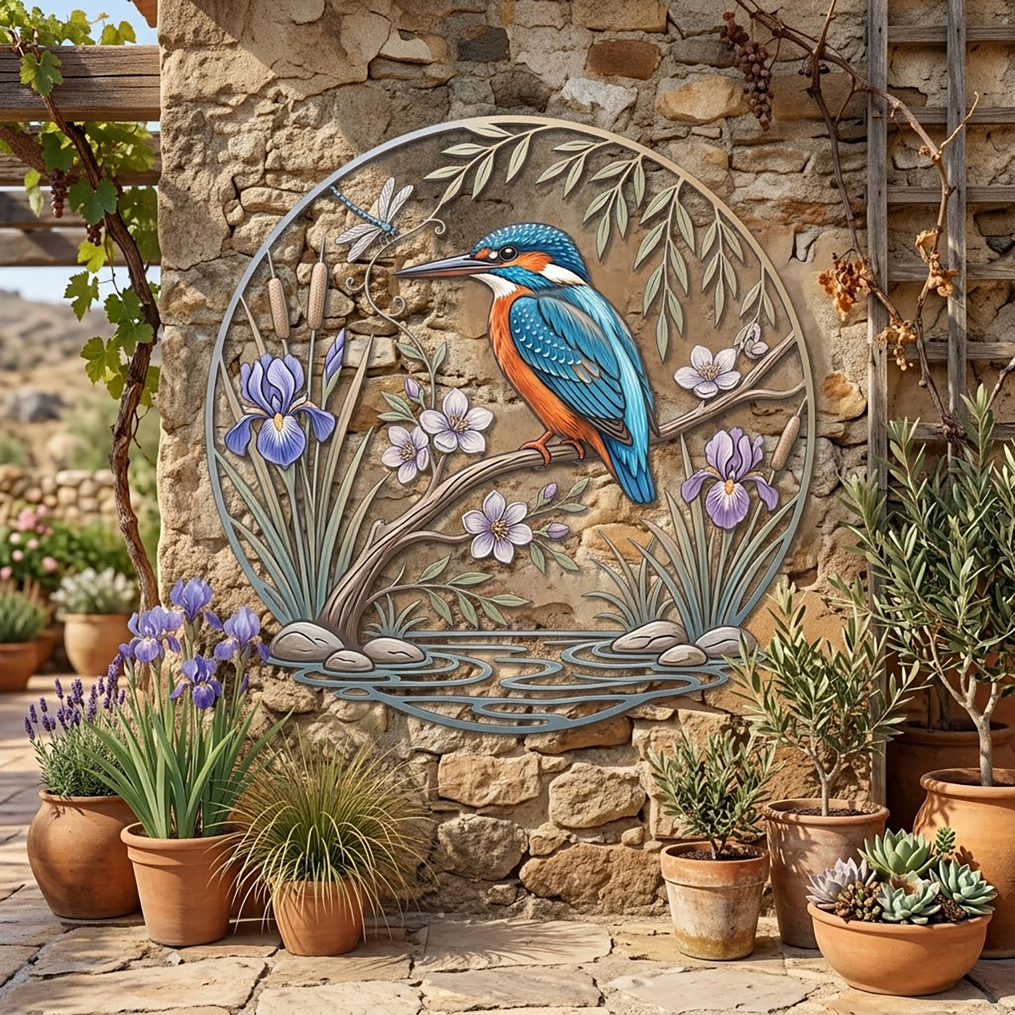 Kingfisher Metal Wall Art - product view 3