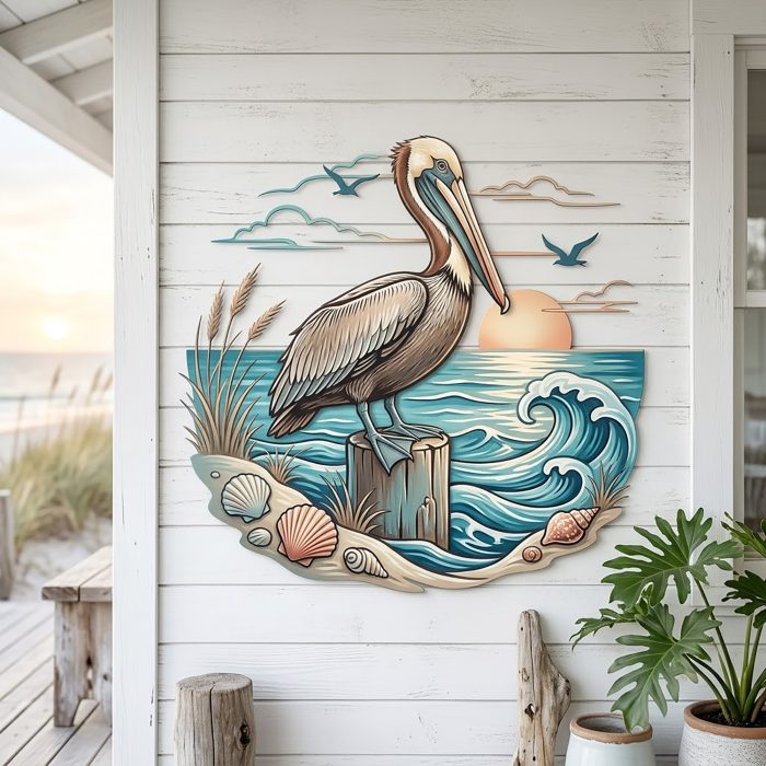 Pelican Metal Wall Art