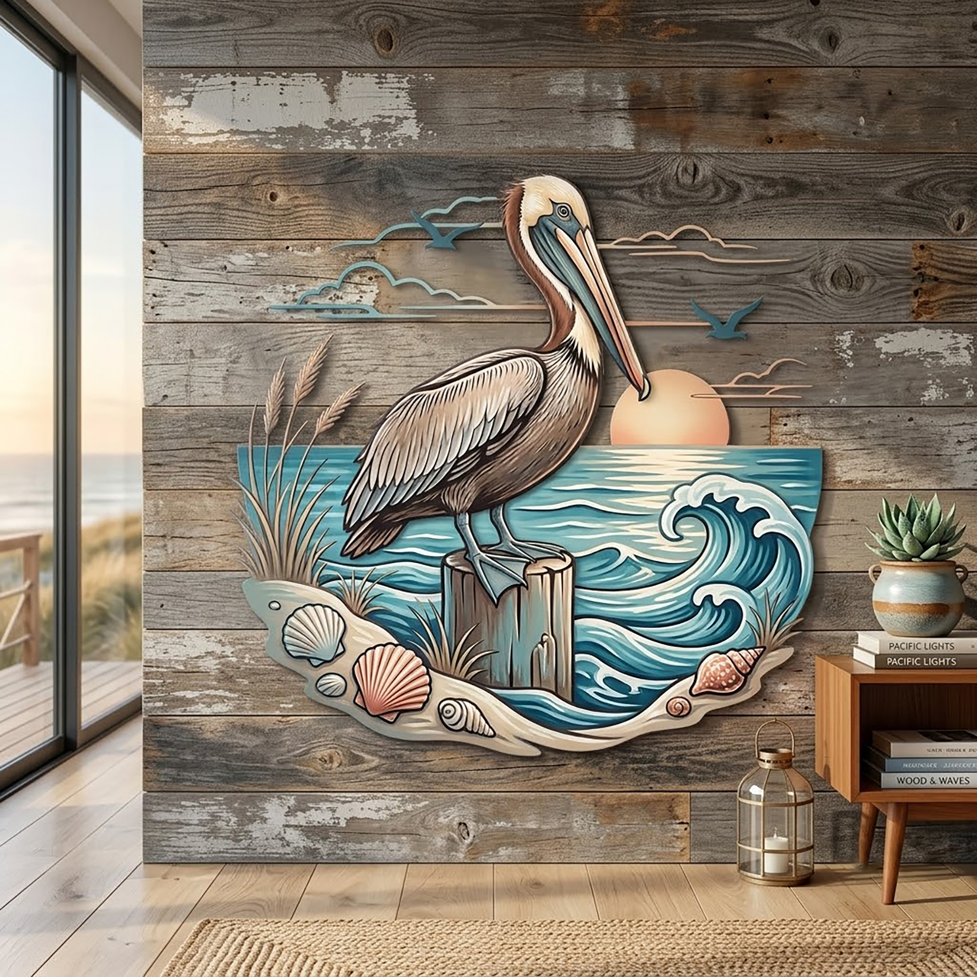 Pelican Metal Wall Art - product view 3