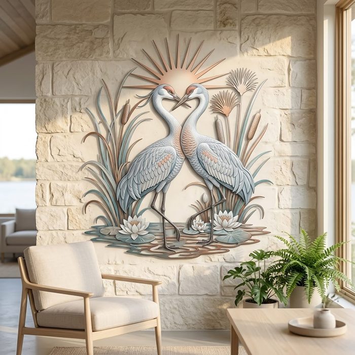 Crane Metal Wall Art