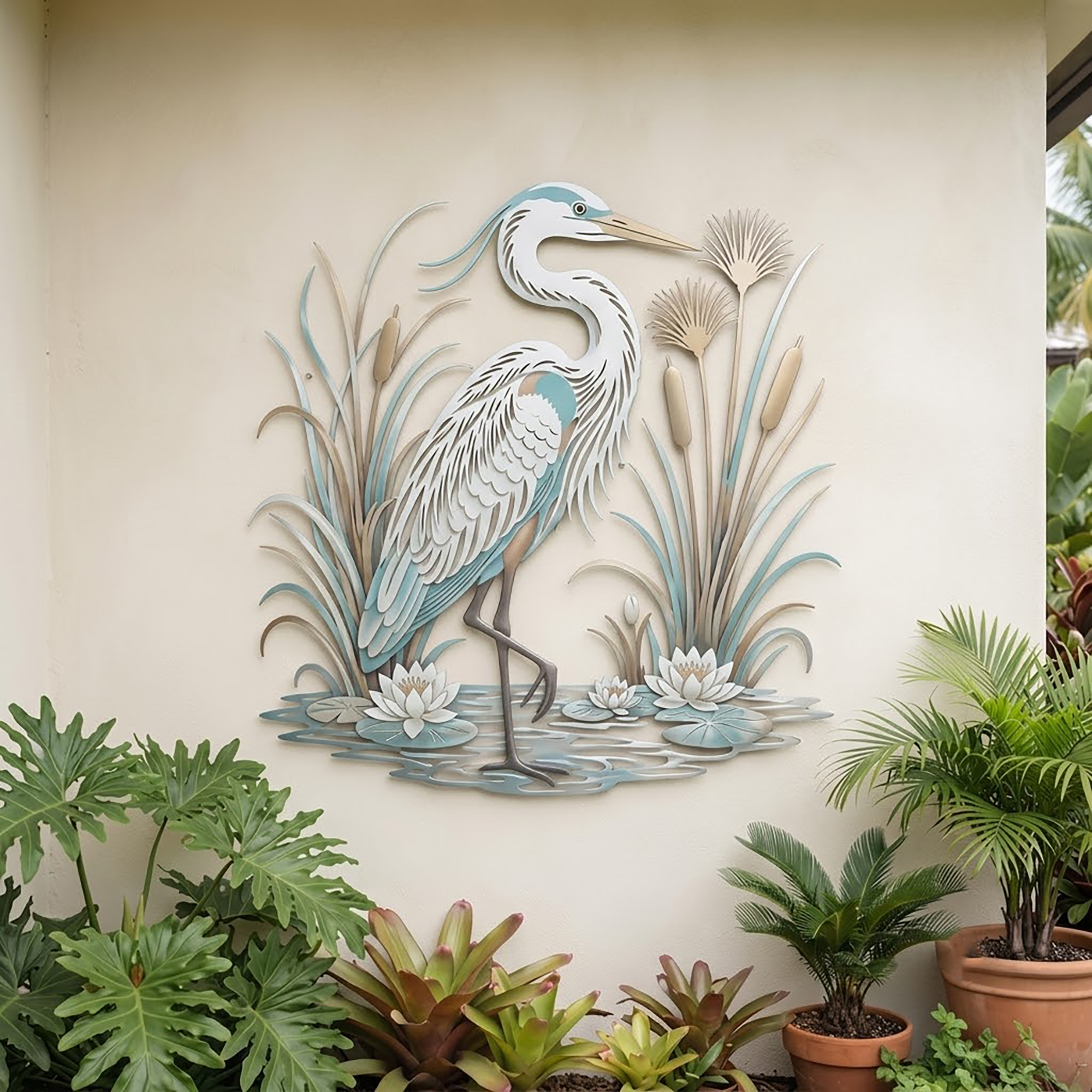 Great Blue Heron Metal Wall Art