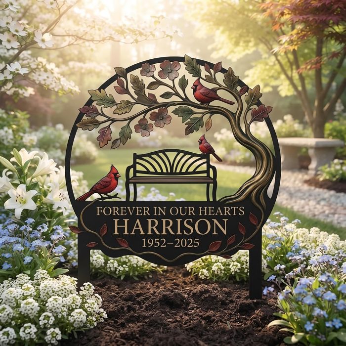 Personalized Cardinal Memorial Garden Stake