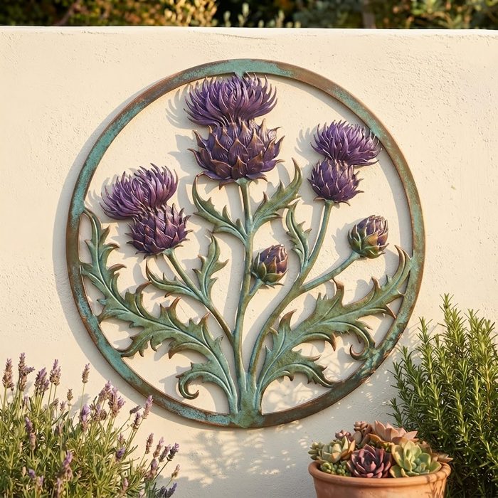 Scottish Thistle Metal Wall Art