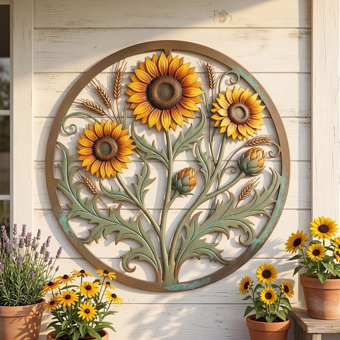 Sunflower Metal Wall Art