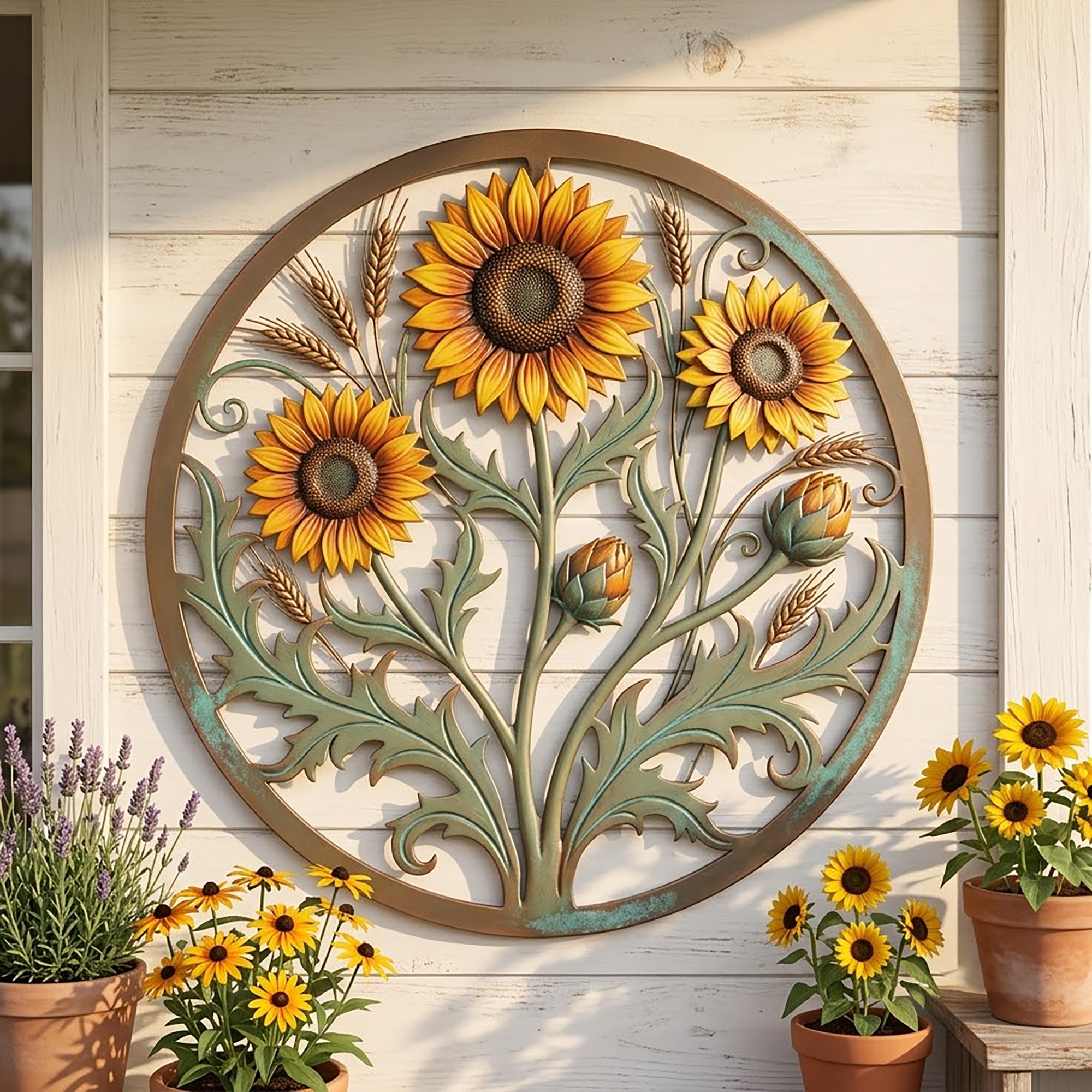 Sunflower Metal Wall Art