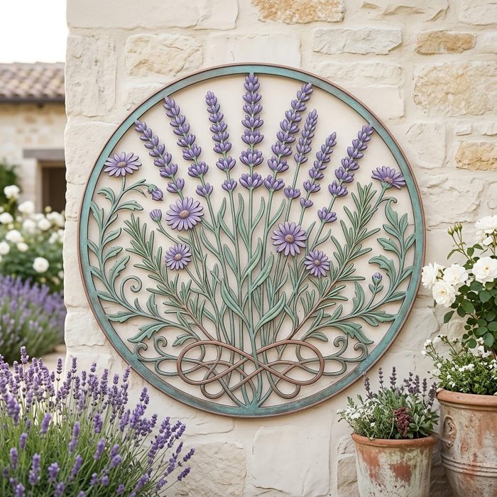 Lavender Metal Wall Art